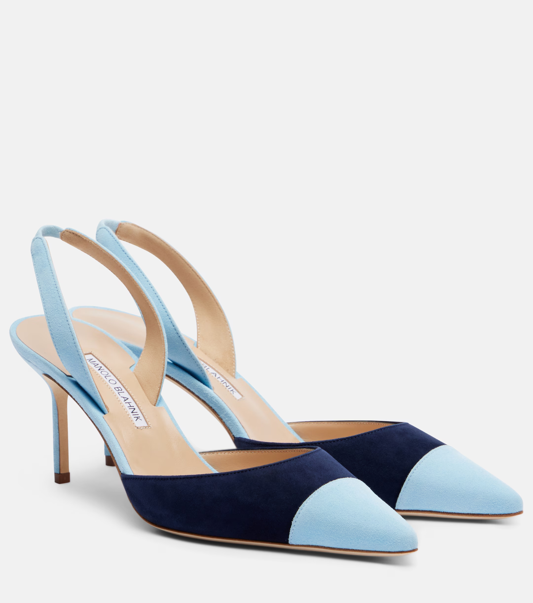 Manolo Blahnik, Capsli Suede Slingback Pumps