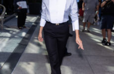 Hold the Basic Button-Downs—*This* Is the Shirt Trend to Wear With Black Trousers Come Fall