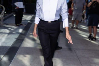 Hold the Basic Button-Downs—*This* Is the Shirt Trend to Wear With Black Trousers Come Fall