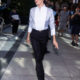 Hold the Basic Button-Downs—*This* Is the Shirt Trend to Wear With Black Trousers Come Fall