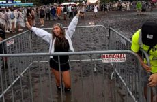 Lollapalooza Grounds Trap Woman in Knee-Deep Mud Pit