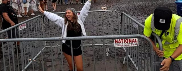Lollapalooza Grounds Trap Woman in Knee-Deep Mud Pit