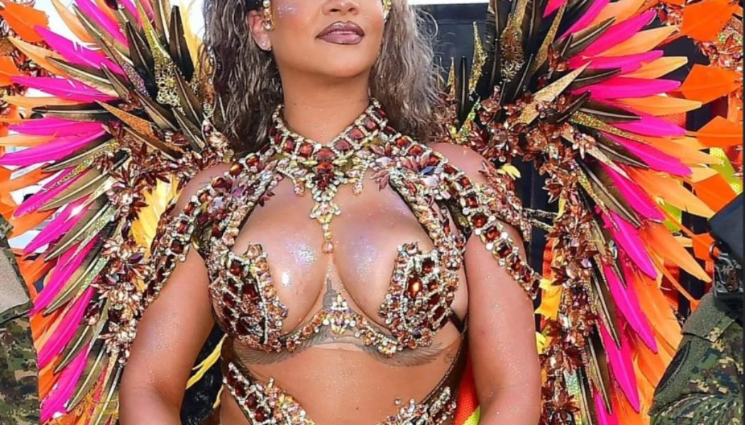 Rihanna Stuns At Crop Over In Carnival-Ready Outfit