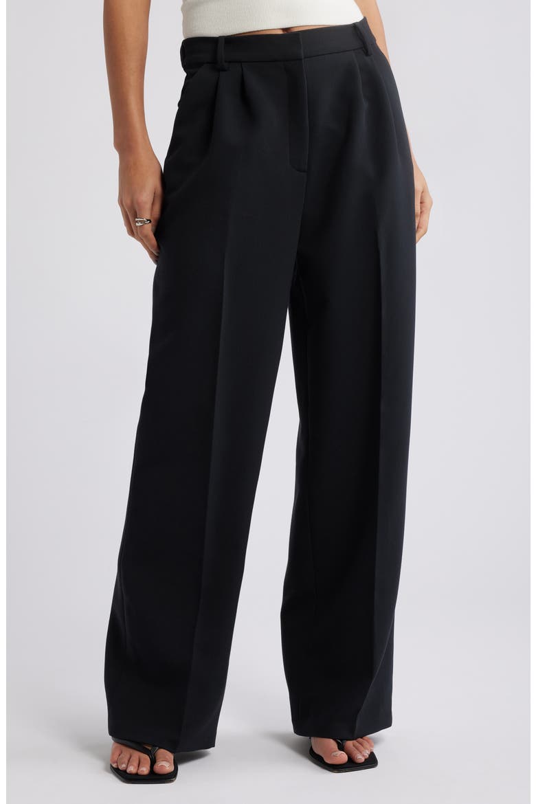 Icon Twill High Waist Wide Leg Trousers