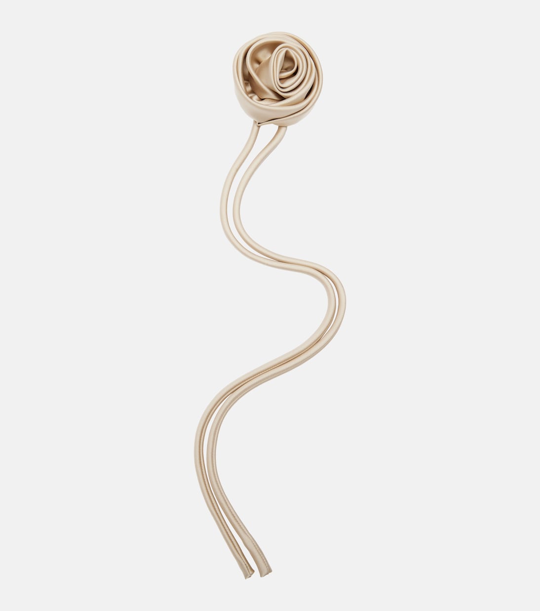 Moschea Floral-Appliqu&amp;eacute; Satin Brooch in Beige - Max Mara