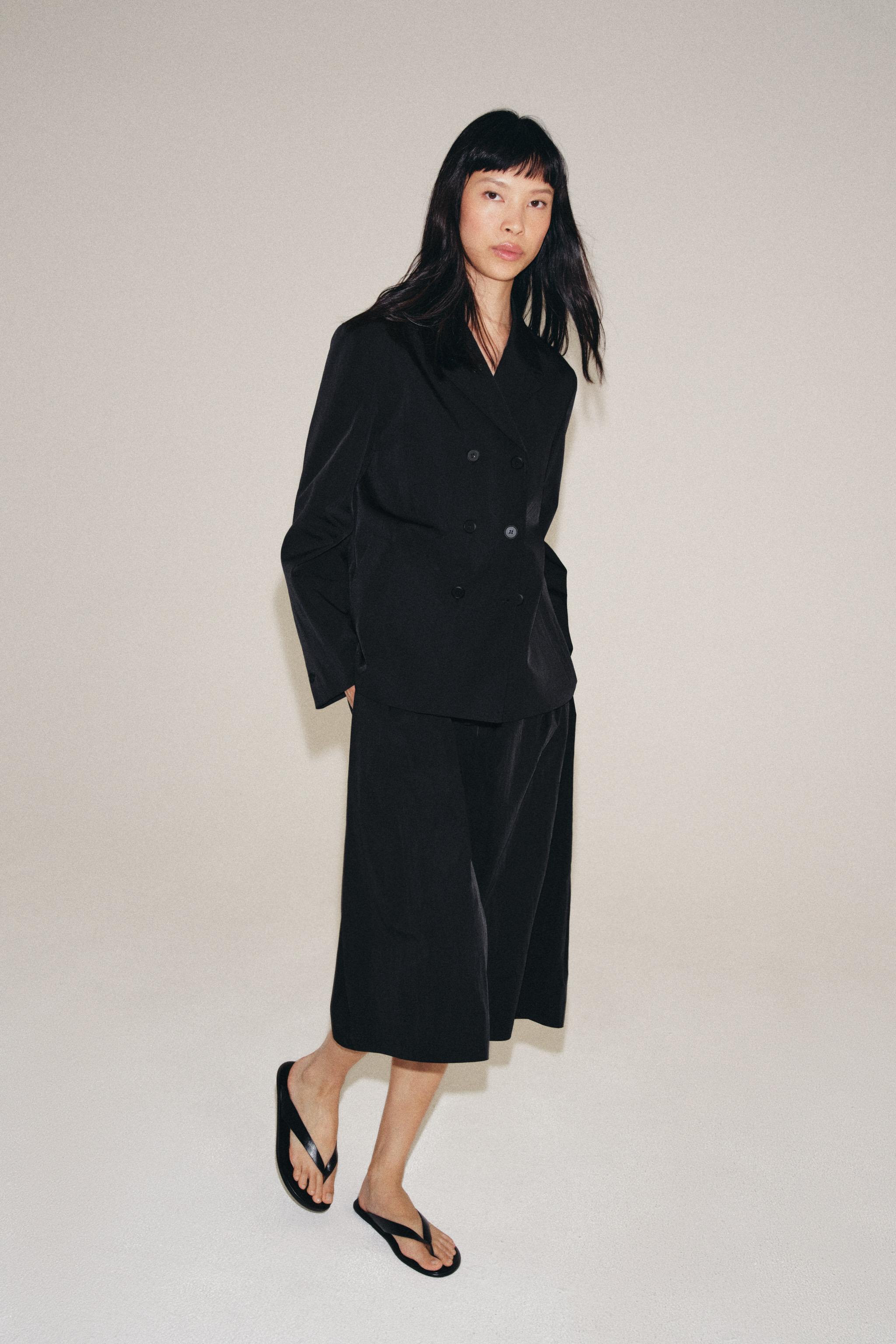 Zw Collection Double-Breasted Blazer - Black - Xs