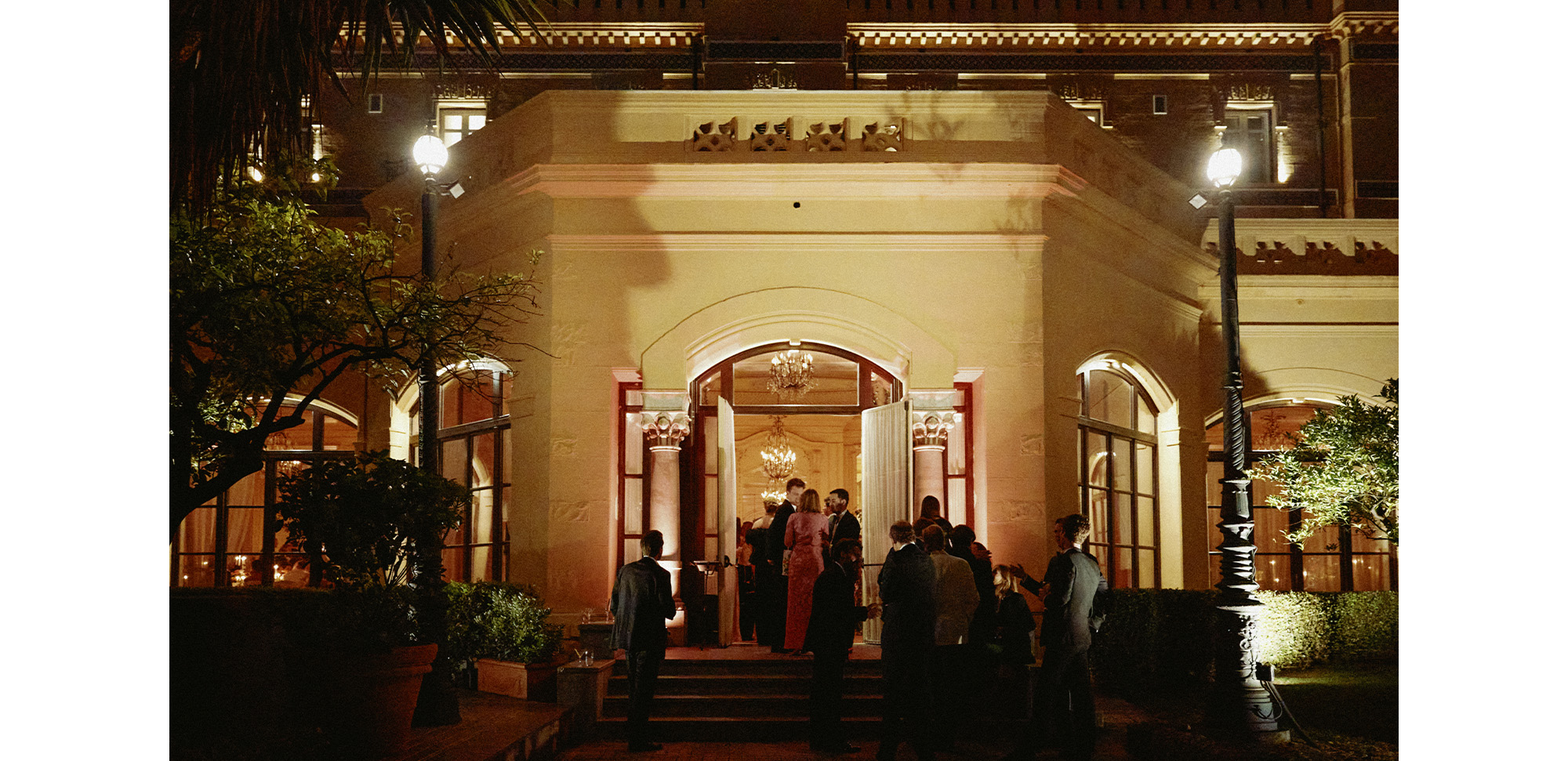 an image of the venue of night two of the wedding.