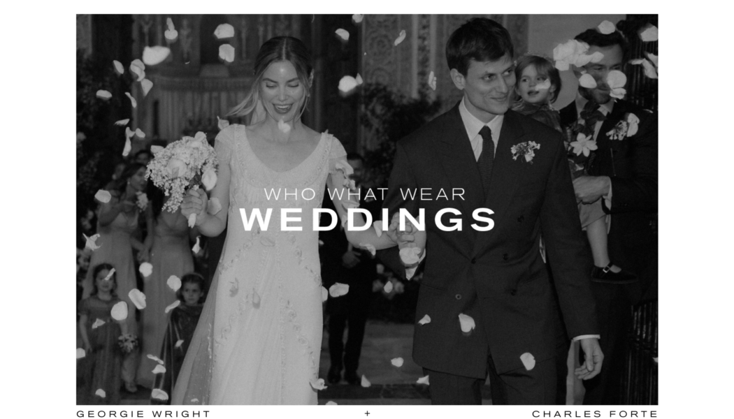 This Fashion-Designer Bride Wore a Wedding Gown Inspired by Audrey Hepburn's Ascot Dress in My Fair Lady